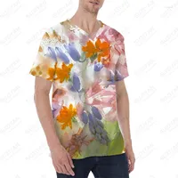 Heren t shirts kleding bloemen printen mannelijke vintage zomerkleding voor mannen losse topkwaliteit plaid sterke man