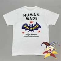 2023SS Human fez impressão de morcego com camiseta de diamante Homens Mulheres camiseta branca camiseta hip hop camisetas 0227