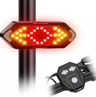 SMART LED -cykel svansindikator Ljus USB laddningsbar säkerhetsvarningslampa med 120BD högtalarhorn kraftfull cykel LED -bakre vändlampor cykeltillbehör