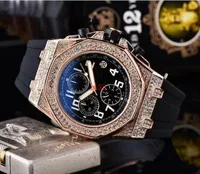 Все набольные работы классические дизайнерские часы роскошные модные хрустальные бриллианты мужские часы с большими динамиками мужские кварцевые часы AAA Class