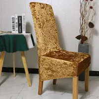 Cubiertas de la silla Capa de Cadeira Veludo Tecido Com Tamanho Grande para Estilo Europeu E Restaurte Banquete Festa