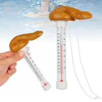 Accesorios de piscina novedosa prank falso regalo termómetro de agua flotante caca de natación sauna digital301e