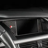 Karbon fiber çıkartma arabası iç konsol gps navigasyon nbt ekran çerçevesi kapak Trim Audi A4 B8 A5 09-16 Araba Sty254f için Otomatik Aksesuarlar