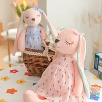 Cute Easter Bunny Long Eared Rabbit Plush Soft Stuffed Animal Toy Rabbit Plush Doll Toy Easter Gift E23