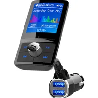 Pantalla de color FM Transmisor Car MP3 Wireless Bluetooth Hands Kit Audio Aux Modulador con QC3 0 Dual USB Charge310k