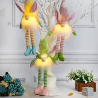 40 cm Lamp Bunny Elf Cartoon Mini Led Easter Toy Plush Doll Rabbit Elves For Children Cute Decorate Soft Plush Toys