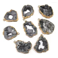 Charms Natural Stone Crystal Pendant 불규칙한 모양 액세서리 목걸이 또는 보석 제작 레이키 치유 보석 선물을위한 DIY