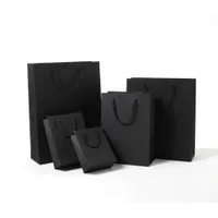 High Quality Environment Friendly Kraft Bag with Handles Recyclable Shop Store Packaging Clothes Shoes Gift