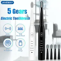 Escova de dentes poderoso ultrassônico elétrico sônico USB carga recarregável escova de dente dentes eletrônicos laváveis ​​dentes j110 230225