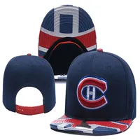 2018 Style d'￩t￩ Canadiens Caps de baseball Hip Hop Cap Men Femmes Gorras Planas Bone Snapback Hats258r