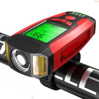 Мулитифункциональный велосипедный свет с спидометром одометр 120 дБ громкоговоритель USB Перезаряжаемый велосипедный велосипед
