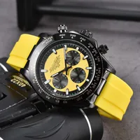 손목 시계 남성용 2023 New Mens 시계 모든 다이얼 작업 쿼츠 시계 고품질 고품질 고급 브랜드 크로노 그래프 시계 시계 시계 시계 밴드 남성 패션 R02