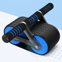Ab Rollers Abdominal Wheel Automatic Rebound Belly Contracting Abdominal Muscle Training Fitness Equipment Anti-Spill Glue Household Roller