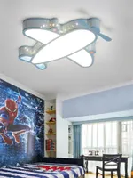 Taklampor tecknad flygplan barn rum pojke flygplan lampor sovrum ledde ögonskydd levande belysning