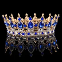 Awesome Wedding Bridal Crown Pageant Full Circle Tiara Clear Austrian Rhinestones King Queen Crown Costume Party Art Deco185C