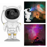 Astronaut Starry Sky Projector Lamp Galaxy Star Laser Projection USB Laad Sfeer Lamp Kinderen Slaapkamer Decor Boy Christmas GIF234L