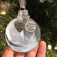Украшение вечеринки 1pc 6cm Пластиковые перья мяч для семьи для семьи Рождественская елка Рождественская елка домой на открытом воздухе Год подвеса подарки