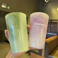 tasse Starbucks tasse violet fant￴me fille coeur coeur ￩toile en verre marbre table de table top top ￠ boire 355 ml