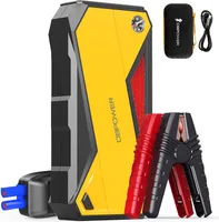 DBPOWER 800A 18000mah Portable Car Jump Starter Battery Booster med Smart Charging Port Portable Power Bank Charger med Ultra-Safe Jumper Cables