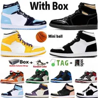 2021 calzature di fabbrica di alta qualità con box jumpman 1s uomo scarpe da basket da pallacanestro ossidiana unc green women sneaker sports 230u 230u 230u