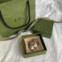 designer necklace four leaf clover jewelry set pendant s bracelet stud earrings mother of pearl gold silver green flower Necklace link chain women with Box
