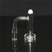 水ギセルサンドブラストフル溶接クォーツテルプスラーパーバンガーセットスモークベベル付きエッジキャップ20mm od for glass pipes water bongs dab rig