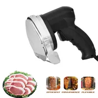 Electric Kebab Slicer Doner Knife Shawarma Cutter handheld Roast Meat cutting machine Gyro Knife 220-240V 110V Two blades335I