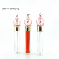 Whole Plastic Cosmetics Packaging Pink Magic Wand Clear Lip Gloss Tubes Empty Lipgloss Tube Refillable Bottles Contianers212F