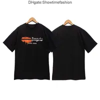 Designer PA T-Shirt Luxury Tees Print Palms T Shirts Mens Womens Angle Short Sleeve Hip Hop Streetwear Tops Clothing Clothes E8RA