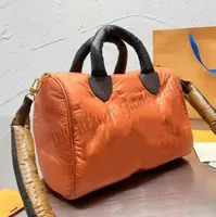 Designer Mulheres Econil Nylon Speedy 30 Tote Bag France Marca L Monogrammas Bordados Bolsas de Ombro Lady Crossbod
