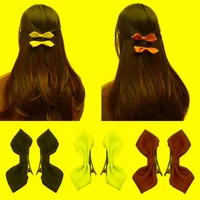 Hair Clips & Barrettes 1Pair Ribbon Bows Vintage Bowknot Side Hairpin Cute Girls Headdress Hairclip Hairgrips Valentine's Day GiftHair