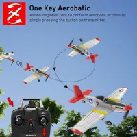 Electric RC Aircraft Volantex RC - Beginner RC Airplane Wing Fighter P51D Mustang Xpilot Stabilization System ONE-KEY AEROBATIC 761-5 RTF 230228