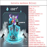 Оригинальный батончик Iget 3500 Puffs Одноразовая вейп -электроника, поставляемая из Австралии 31 Аромат 100%подлинные вейсы Pen 1500mah аккумулятор Igets King