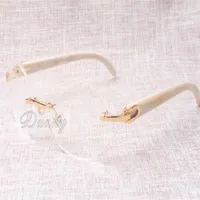 -Versicherer hochwertiger luxuriöser runder Rahmen 8100903 Natürliche Weißhörnern Brille Mode personalisierte Freizeitbrillen Größe 54-18-14244V