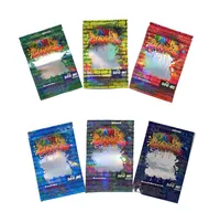 Dank Gummies Packing Påsar 500 mg Zip Lock Pack Återställbara ätbara detaljhandelsförpackningar Candy Gummy Bag Lukt Proof Mylar Pack