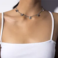 New Butterfly Pendants Neckalces for Women Short Chain Mini Butterflies Drop Boehemian Sexy Neck Accessories Fashion Jewerly