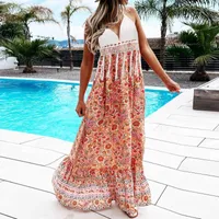 Abiti casual Donne 2023 Floral Stampa Boho Style Dressing Beach Summer Spring Fashion Case Vestidos de Mujer