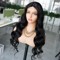 Body Wave 13x4 Transparent Lace Front Human Hair Wigs for Black Women, Brazilian Virgin Human Hair 4x4 Closure Wigs with Baby Hair Pre Plucked Natural Color