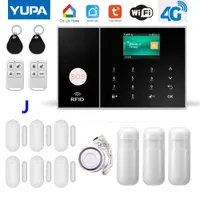 Alarm systems WIFI GSM Burglar Home Security System Wireless Kit Tuya SmartLife App Supports Wired Detector 230227