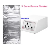3 zone fir sauna far infrared thermal body slimming sauna blanket heating therapy slim bag spa weight loss body detox machine191j