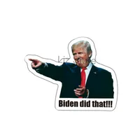 Biden Yes I DID That PVC Sticker Trump Irregular Prank Stickers America Election Presidential Spoof Car Decoration 13style TH0640