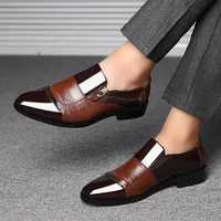 Office Shoes Men Classic Loafer Men klädskor varumärke Sepatu Slip On Pria Wedding Shoes Men Formal Coiffeur Scarpe Uomo Eleganti A273G