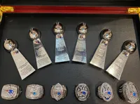 6pcs NEP Super Bowl Team champions Championship Ring Lombardi Trophy Souvenir Men Women Boy Fan Brithday Gift 2023 Hip hop Jewelry Sport Punk