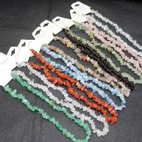 Naturliga råa stenhalsband oregelbundna kristallchip Amethyst Fluorite Rose Quartz Beads Halsband för kvinnliga smycken