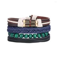 Charm Bracelets Touchart handgefertigtes Schnur gewebter geflochtener Hippie -Bracelets für Frauen Leder Armband Trend Schmuck SBR190446