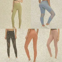 Lu Womens Yoga Leggings Suit Pants High Waist Sports Raising Hips Gym Wear Legging 정렬 탄성 피트니스 타이츠 운동 세트 Q5PO#209F