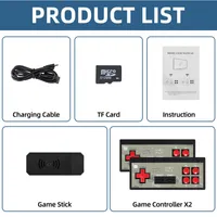 Top Quality Y2S Game Console Host Set Mini HD Wireless Double Person Play Games Host Support HD TV Output Includes 1800 Plus Games With 2 Game Controllers