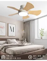 DC stille ventilator plafondlamp loftventilatoren met LED -licht en externe moderne lampen voor woonkamerhal ventilatorverlichting houten verlichting