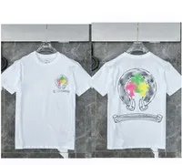 Herren Ch Summer Heart Classic Classic Luxus T-Shirts Designer-Marke Chromes Mode Tops Qualität Tees Hufeisen Sanskrit Cross Polos T-Shirtsl