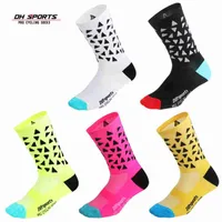Men's Socks Compression Cycling Socks Spring Men and Women Professional Breathable Wearresisting for Bicycle DH Sports Running Football Z0227
